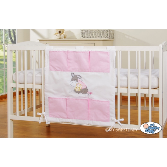 Baby Cot Tidy Organiser- Donkey Luca pink