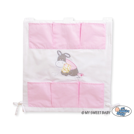 Baby Cot Tidy Organiser- Donkey Luca pink