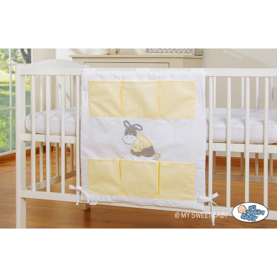 Baby Cot Tidy Organiser- Donkey Luca yellow