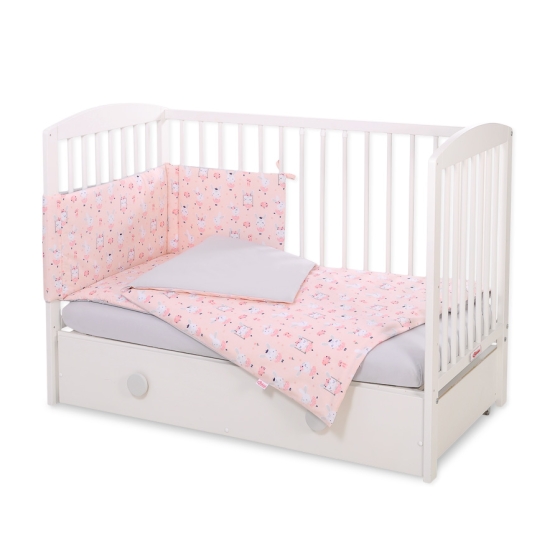 Baby Crib/Cot Bedding set 3-pcs -ballerinas pink