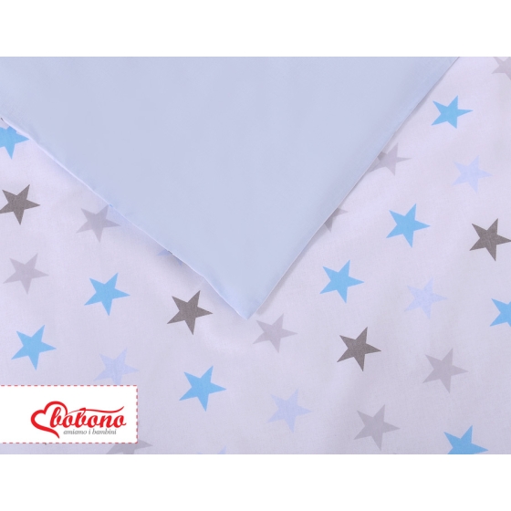 Baby Crib/Cot Bedding set 3-pcs - gray -blue stars
