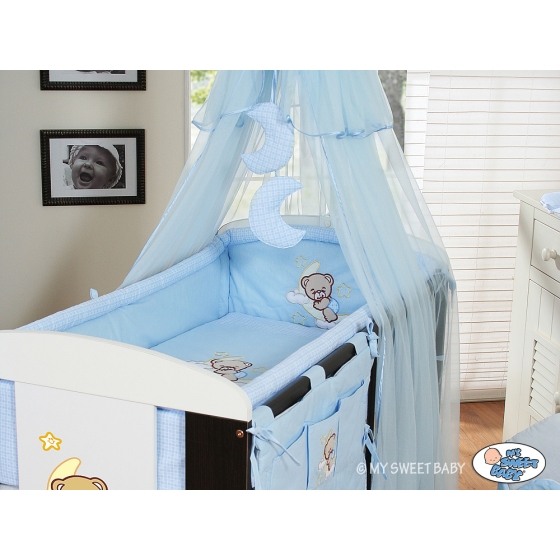 Baby Crib/Cot Bedding set 3-pcs (L60)- Good night blue