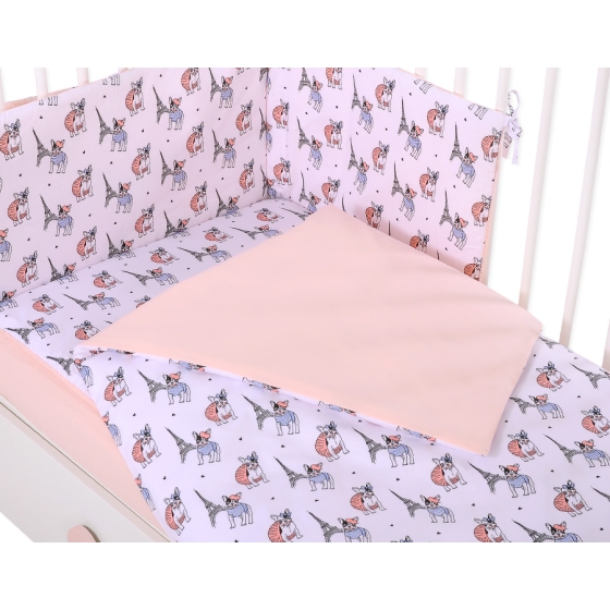 Baby Crib/Cot Bedding set 3-pcs - little doggies