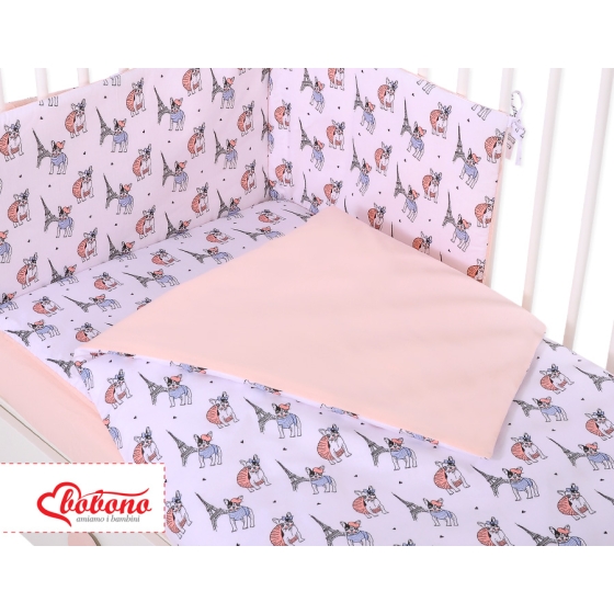 Baby Crib/Cot Bedding set 3-pcs - little doggies