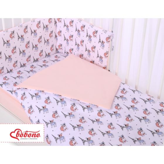 Baby Crib/Cot Bedding set 3-pcs - little doggies