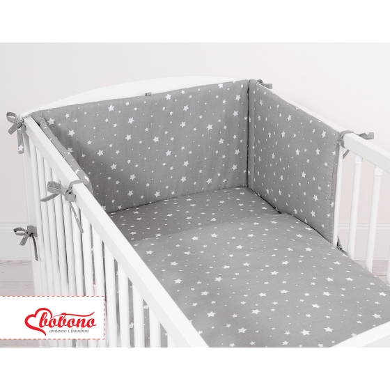 Baby Crib/Cot Bedding set 3-pcs - mini stars white