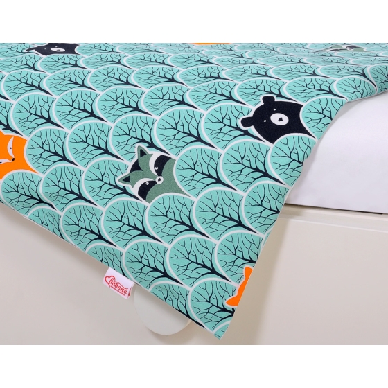 Baby Crib/Cot Bedding set 3-pcs - mint forest