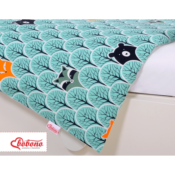 Baby Crib/Cot Bedding set 3-pcs - mint forest