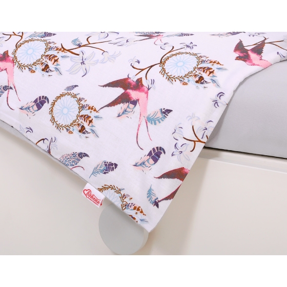 Baby Crib/Cot Bedding set 3-pcs - swallows pink