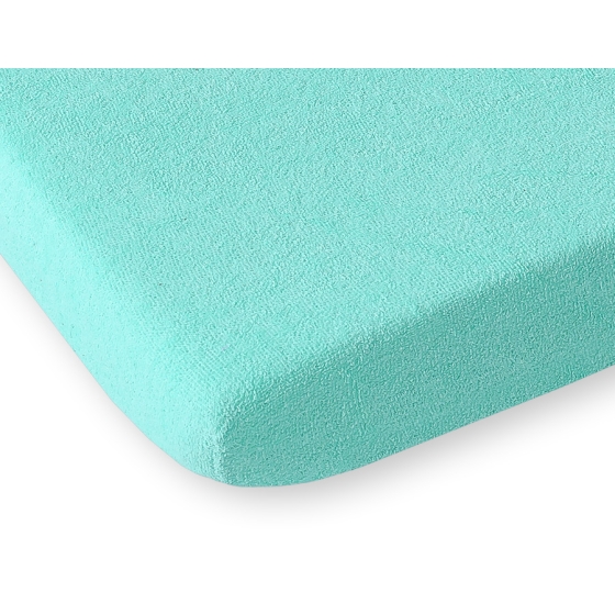 Baby Crib Sheet made of frotte (terry) 120x60cm- mint