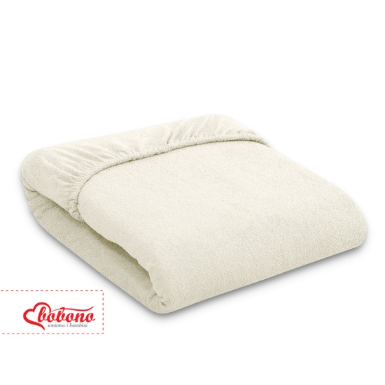 Baby Crib Sheet made of frotte (terry) 140x70cm- Cream