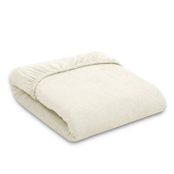 Baby Crib Sheet made of frotte (terry) 140x70cm- Cream