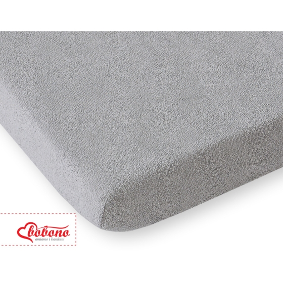 Baby Crib Sheet made of frotte (terry) 140x70cm- gray