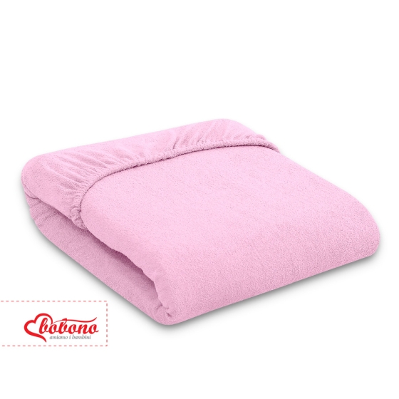 Baby Crib Sheet made of frotte (terry) 140x70cm- Pink