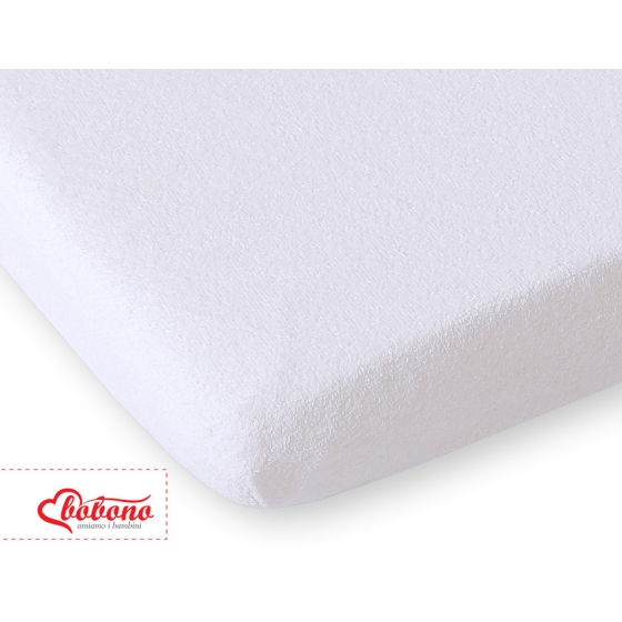 Baby Crib Sheet made of frotte (terry) Baby Cot 140x70cm- White