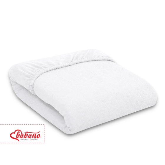 Baby Crib Sheet made of frotte (terry) Baby Cot 140x70cm- White