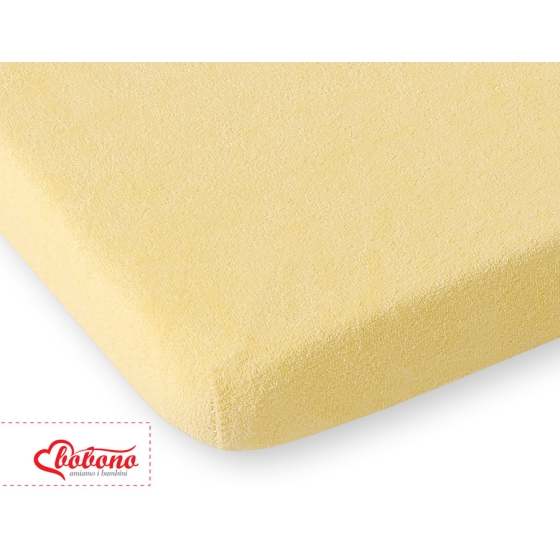 Baby Crib Sheet made of frotte (terry) Baby Cot 140x70cm- Yellow