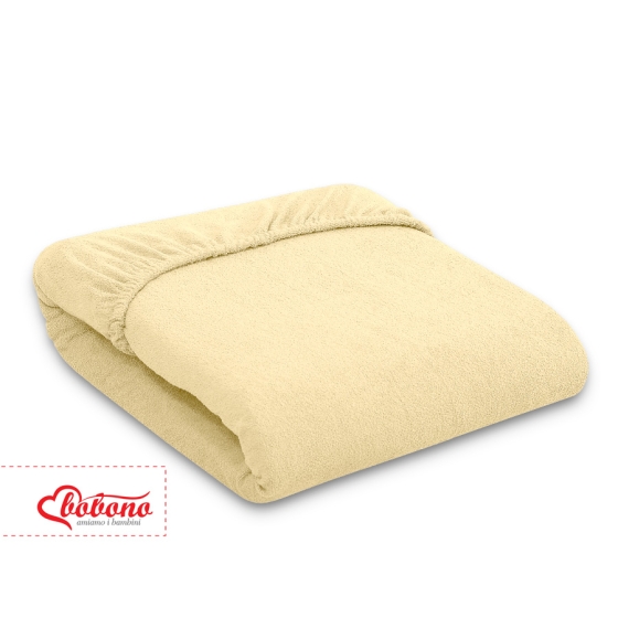 Baby Crib Sheet made of frotte (terry) Baby Cot 140x70cm- Yellow