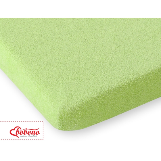 Baby Crib Sheet made of frotte (terry) for Baby Bed 140x70cm- Green