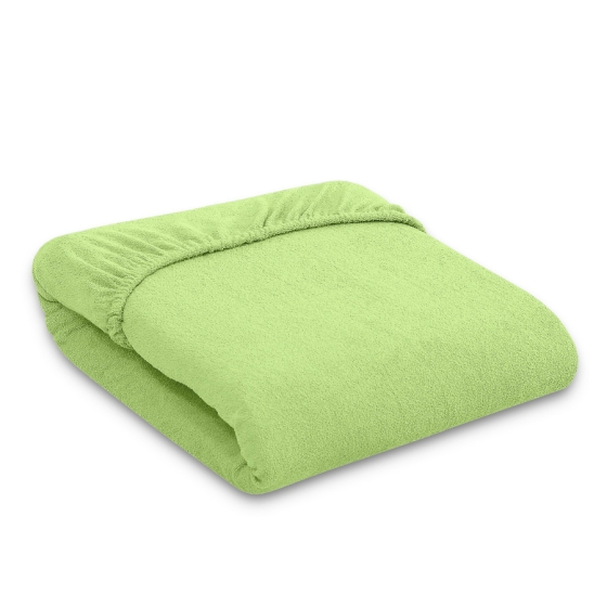 Baby Crib Sheet made of frotte (terry) for Baby Bed 140x70cm- Green