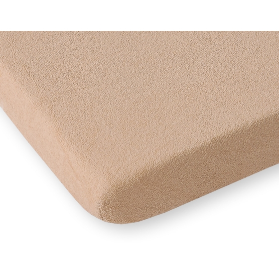 Baby Crib Sheet made of frotte (terry) for Baby Bed 140x70cm- light brown