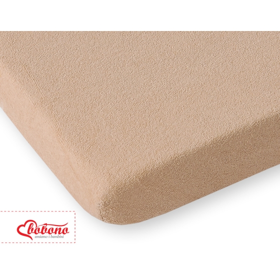 Baby Crib Sheet made of frotte (terry) for Baby Bed 140x70cm- light brown