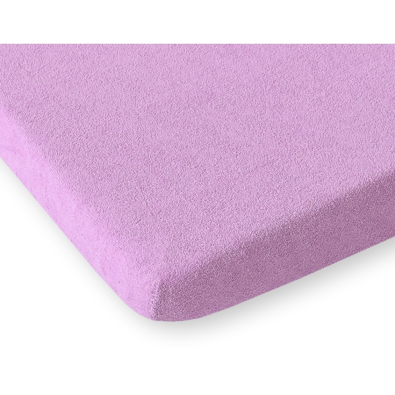 Baby Crib Sheet made of frotte (terry) for Baby Bed 140x70cm- Lilac