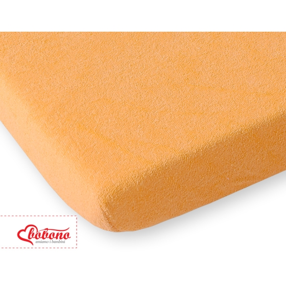 Baby Crib Sheet made of frotte (terry) for Baby Bed 140x70cm- Orange