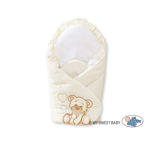 Baby nest - Bear with bow cream