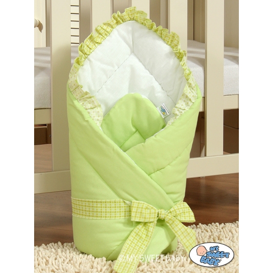 Baby nest - Bear with bow green Newborn Blanket