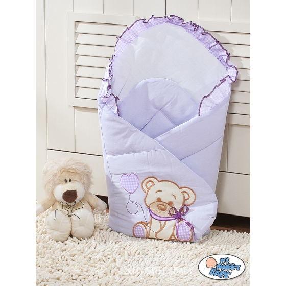 Baby nest - Bear with bow lilac