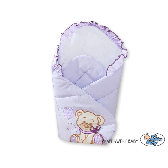 Baby nest - Bear with bow lilac