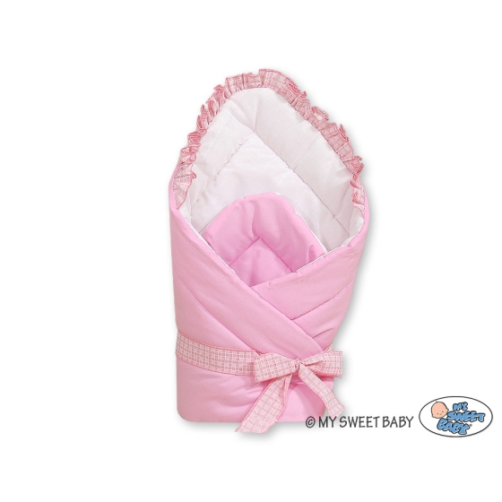 Baby nest - Bear with bow pink Newborn Blanket