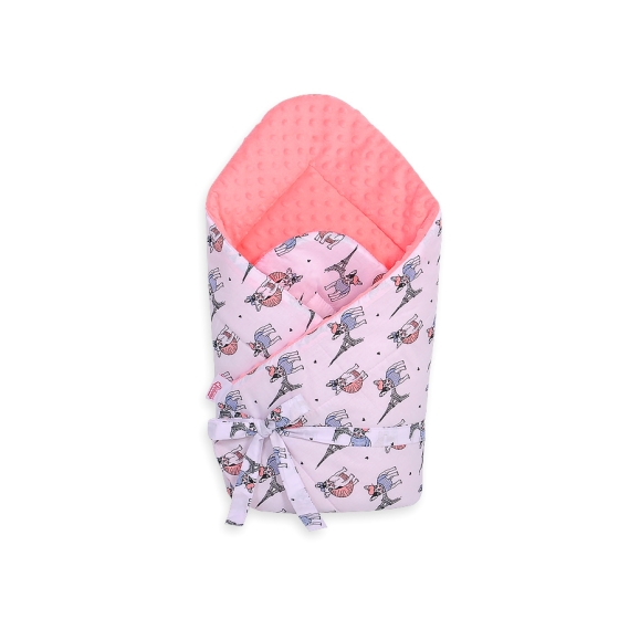 Baby nest minky with bow - little doggies