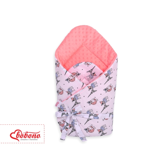 Baby nest minky with bow - little doggies