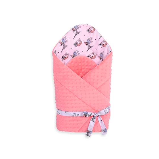 Baby nest minky with bow - little doggies