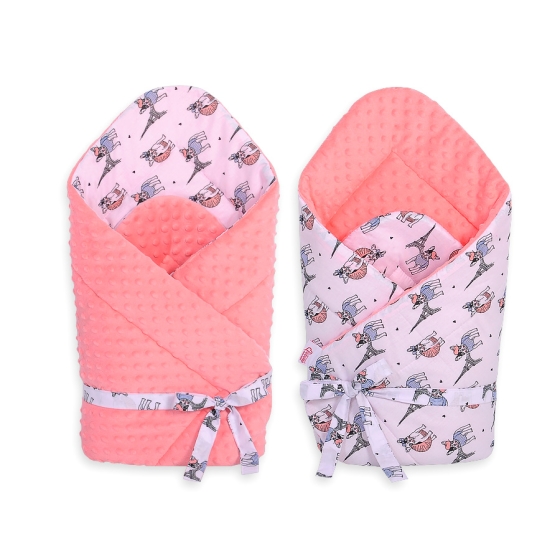 Baby nest minky with bow - little doggies