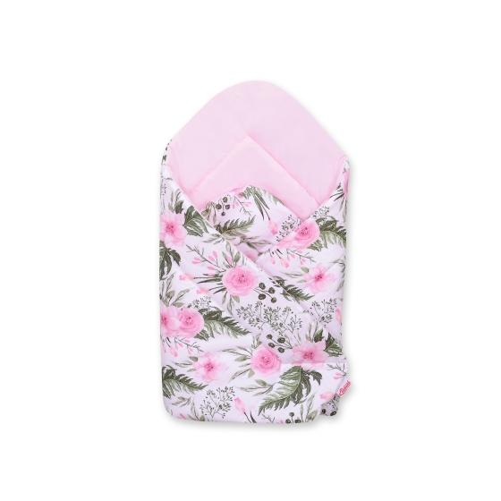 Baby nest Newborn Blanket- peony flower pink