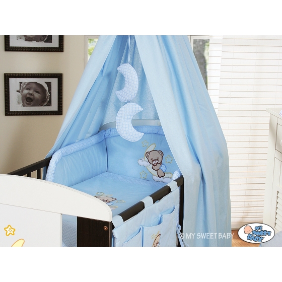 Baby Nursery Bedding set 5-pcs- with canopy (S60)- Good night blue
