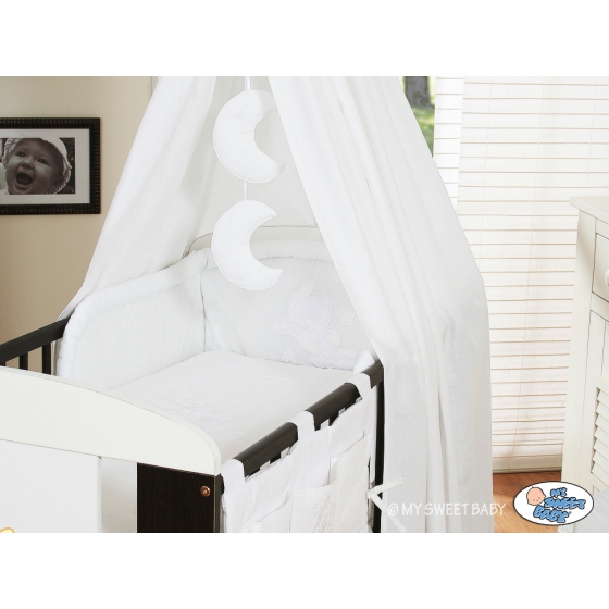 Baby Nursery Bedding set 5-pcs- with canopy (S60)- Good night white