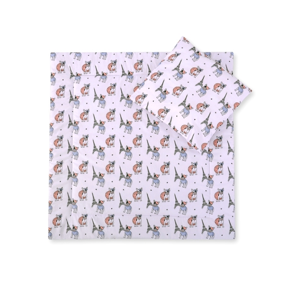Baby pram bedding set 2pcs - little doggies