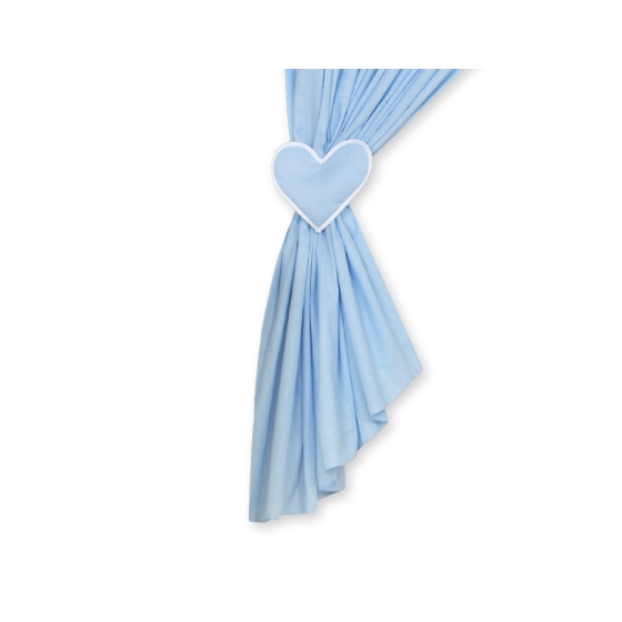 Baby Room Curtains- Hanging Hearts blue