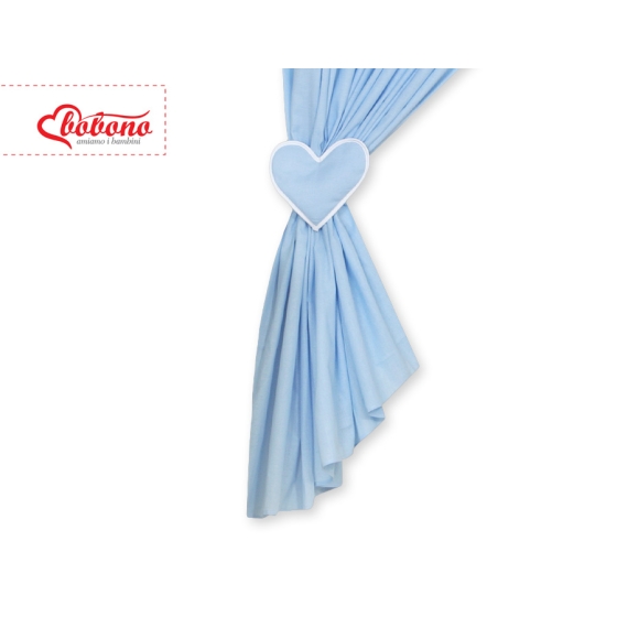 Baby Room Curtains- Hanging Hearts blue