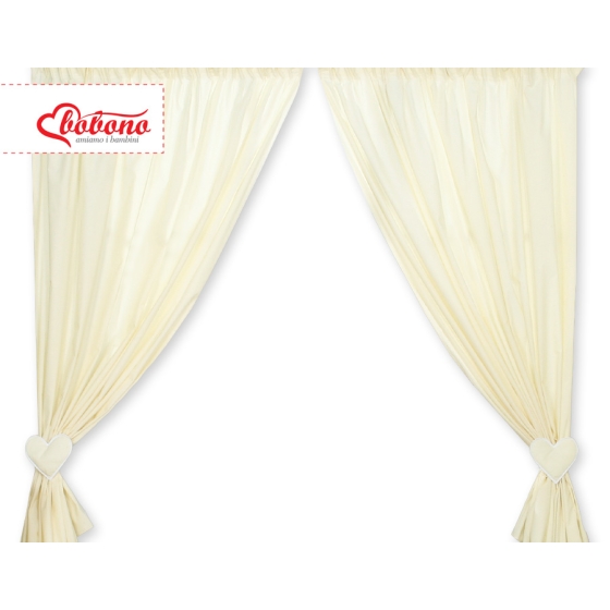 Baby Room Curtains- Hanging Hearts cream