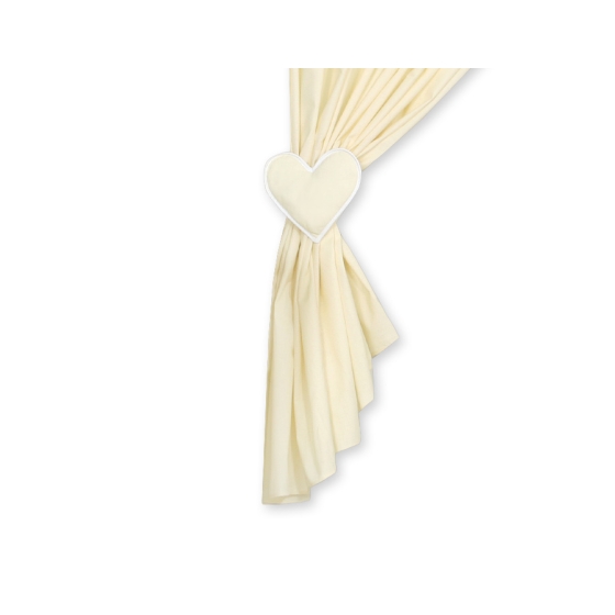 Baby Room Curtains- Hanging Hearts cream