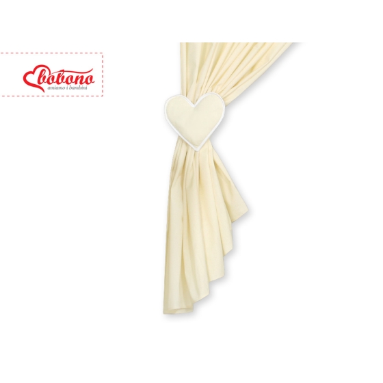 Baby Room Curtains- Hanging Hearts cream