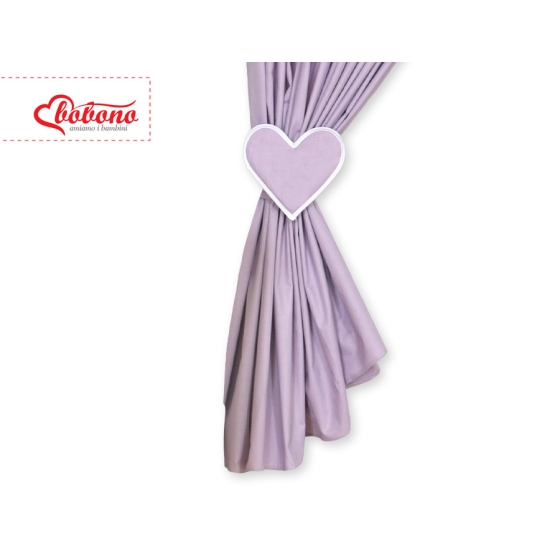 Baby Room Curtains- Hanging Hearts lilac
