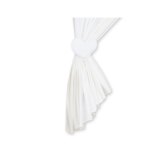 Baby Room Curtains- Hanging Hearts white