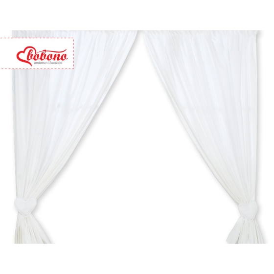 Baby Room Curtains- Hanging Hearts white