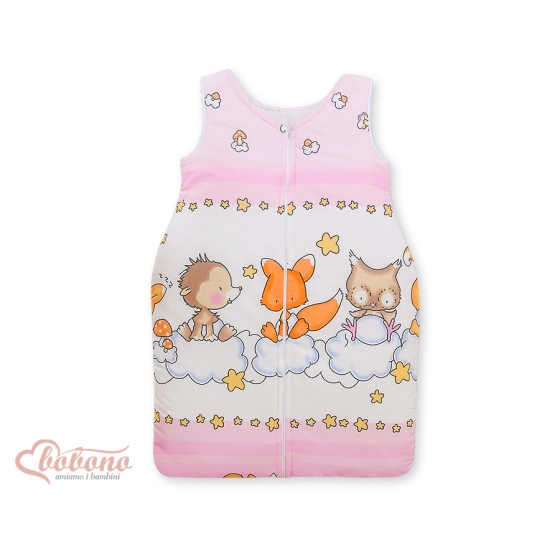 Baby Sleeping Bag- Basic Forest Animals pink